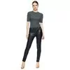 Calça Feminina em PU e Malha Preto 240479 - Atacado