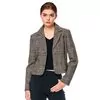 Blazer Cropped Xadrez Feminino 610270 - Atacado
