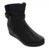 Bota Feminina Salto Anabela Com Fivela Mooncity 71105 Preto - Atacado