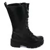 Bota Coturno Feminina Salto Tratorado Mooncity 72227 Preto - Atacado