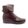 Bota Feminina Salto Anabela Com Fivela Mooncity 71105 Marrom - Atacado
