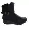 Bota Feminina Salto Anabela Com Fivela Mooncity 71105 Preto - Atacado
