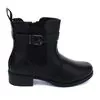 Bota Chelsea Feminina Coturno Fivela Salto Baixo 72110 Preto - Atacado