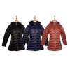 Jaqueta Puffer Feminina Alongada Peluciada 620251 - Atacado