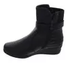 Bota Feminina Salto Anabela Com Fivela Mooncity 71105 Preto - Atacado