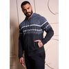 Blusa de Tricot Masculina C/ Capuz e Zíper 590174 - Atacado