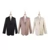 Blazer Feminino Alfaiataria Alongado 690145 - Atacado