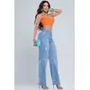 Calça Jeans Feminina RI19 Wide Leg 78678 - Atacado