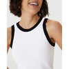 Regata Básica Malwee Feminina Long Cropped Viscose Canelada 10000113554 - Atacado