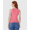 Regata Básica Malwee Feminina Decote Redondo Canelado Viscose 1000079308 - Atacado