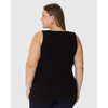 Regata Básica Malwee Feminina Plus Size Decote V Canelado Viscose 1000087854 - Atacado