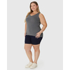 Regata Básica Malwee Feminina Plus Size Decote V Canelado Viscose 1000087854 - Atacado