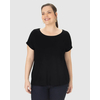 Blusa Básica Malwee Feminina Plus Size Manga Japonesa Viscose 10000100365 - Atacado