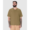 Camiseta Básica Malwee Masculina Plus Size Decote V Manga Curta Em Algodão 1000137166 - Atacado
