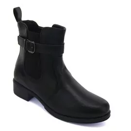 Bota Chelsea Feminina Coturno Fivela Salto Baixo 72110 Preto - AtacadoBota Chelsea Feminina Coturno Fivela Salto Baixo 72110 Preto - Atacado