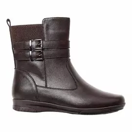 Bota Feminina Rasteira Cano Curto Com Zíper 71147 Mooncity - Atacado
