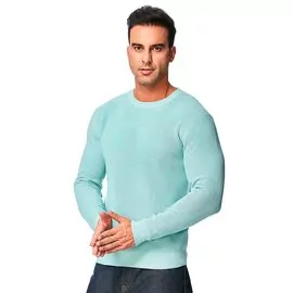 Blusa de Tricot Masculina Gola Redonda Texturizada 590214 - Atacado