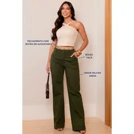 Calça Feminina RI19 Wide Leg 78542 - Atacado