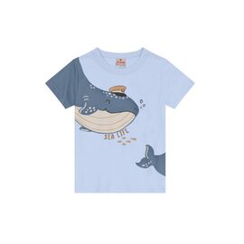 Camiseta infantil menino de baleia Brandili 26524 - Atacado