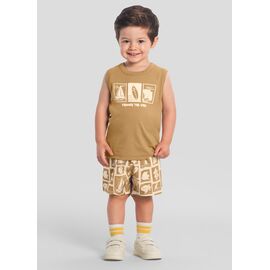 Conjunto infantil menino praiano Brandili 26529 - Atacado