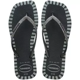 Chinelo Feminino Havaianas Square Glitter Contour - Atacado
