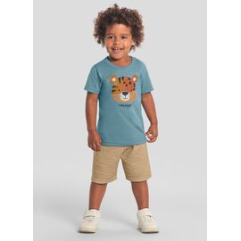 Camiseta infantil menino de tigre Brandili 26523 - Atacado