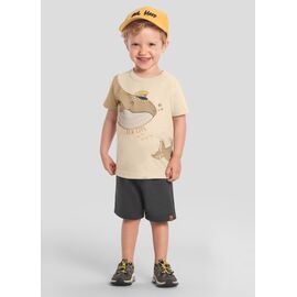 Camiseta infantil menino de baleia Brandili 26524 - Atacado