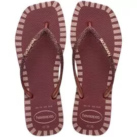 Chinelo Feminino Havaianas Square Glitter Contour - Atacado