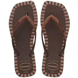 Chinelo Feminino Havaianas Square Glitter Contour - Atacado