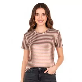 Camiseta feminina listrada Facinelli 250371 - Atacado