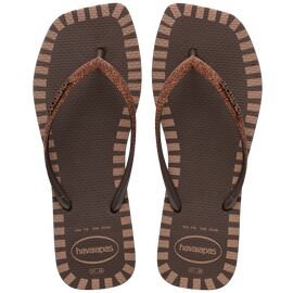 Chinelo Feminino Havaianas Square Glitter Contour - Atacado