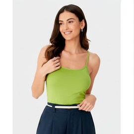 Regata Básica Feminina Malwee Decote Redondo Em Viscose Stretch 1000004489 - Atacado