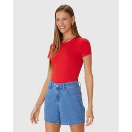 Blusa Básica Feminina Malwee Decote Redondo Em Algodão 1000004500 - Atacado