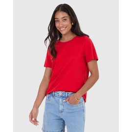 Blusa Básica Malwee Feminina Decote Redondo Pesponto Algodão 10000102559 - Atacado