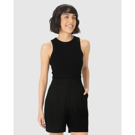 Regata Básica Malwee Feminina Long Cropped Viscose Canelada 10000113554 - Atacado