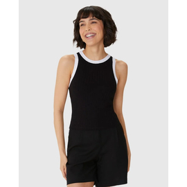 Regata Básica Malwee Feminina Long Cropped Viscose Canelada 10000113554 - Atacado