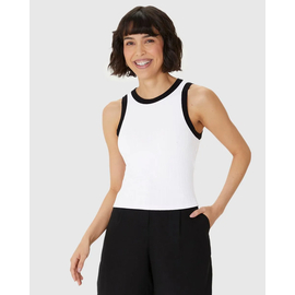 Regata Básica Malwee Feminina Long Cropped Viscose Canelada 10000113554 - Atacado