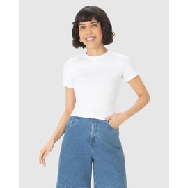 Blusa Básica Malwee Feminina Decote Redondo Ribana 1000114191 - Atacado