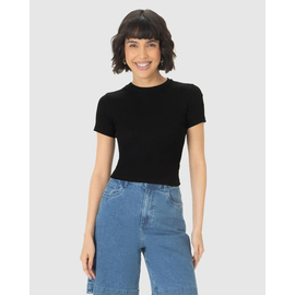 Blusa Básica Malwee Feminina Decote Redondo Ribana 1000114191 - Atacado