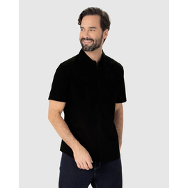 Camisa Malwee Masculina Regular Manga Curta Tricoline Bordado 1000121715 - Atacado
