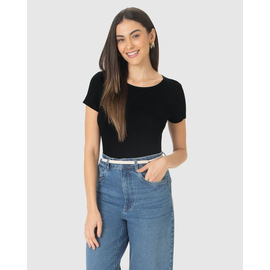 Blusa Básica Malwee Feminina Decote Redondo Viscose Stretch 1000079410 - Atacado