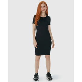 Vestido Básico Malwee Feminino Manga Curta Viscose Stretch 1000089473 - Atacado