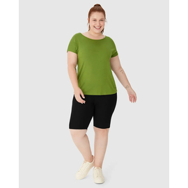 Bermuda Básica Malwee Feminina Plus Size Algodão Cintura Média 1000098106 - Atacado