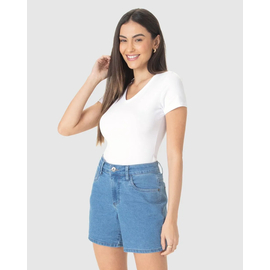 Blusa Básica Malwee Feminina Decote V Em Algodão 1000004502 - Atacado