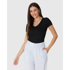 Blusa Básica Malwee Feminina Decote V Viscose Stretch 1000004503 - Atacado