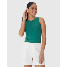 Regata Básica Malwee Feminina Long Cropped Em Malha Canelada De Viscose 1000113554 - Atacado