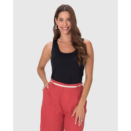 Regata Básica Malwee Feminina Evasê Viscose Stretch 1000132870 - Atacado