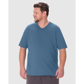 Camiseta Básica Malwee Masculina Plus Size Decote V Manga Curta Em Algodão 1000137166 - Atacado