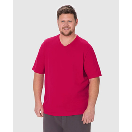 Camiseta Básica Malwee Masculina Plus Size Decote V Manga Curta Em Algodão 1000137166 - Atacado