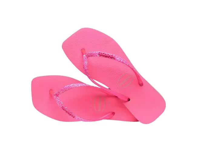 Chinelo Feminino Havaianas Slim Square Glitter Neon - Atacado